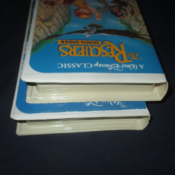 Lot of Disney VHS movies: Rescuers/ Rescuers: Down Under (Black Diamond, 1990s) - Picture 5 of 8